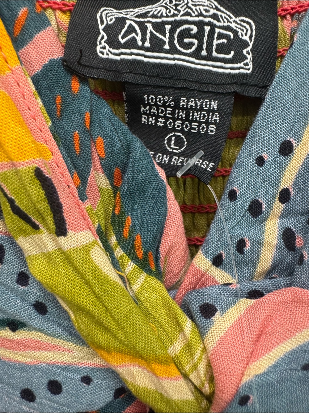 NWT Angie Multicolor Floral V-Neck Sundress, Various Sizes - Picture 2 of 6